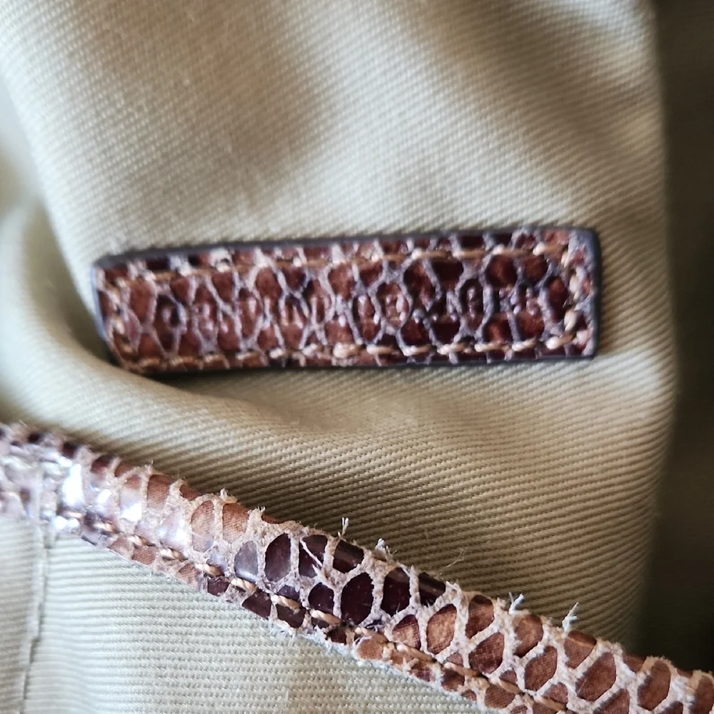 Snake-Print Shoulder Hobo Bag in Brown - Picture 4 of 8